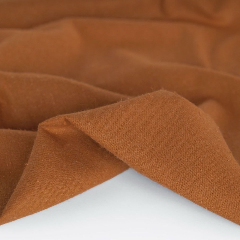 Blackbird Fabrics Raw Silk Noil Fabric in Hazelnut